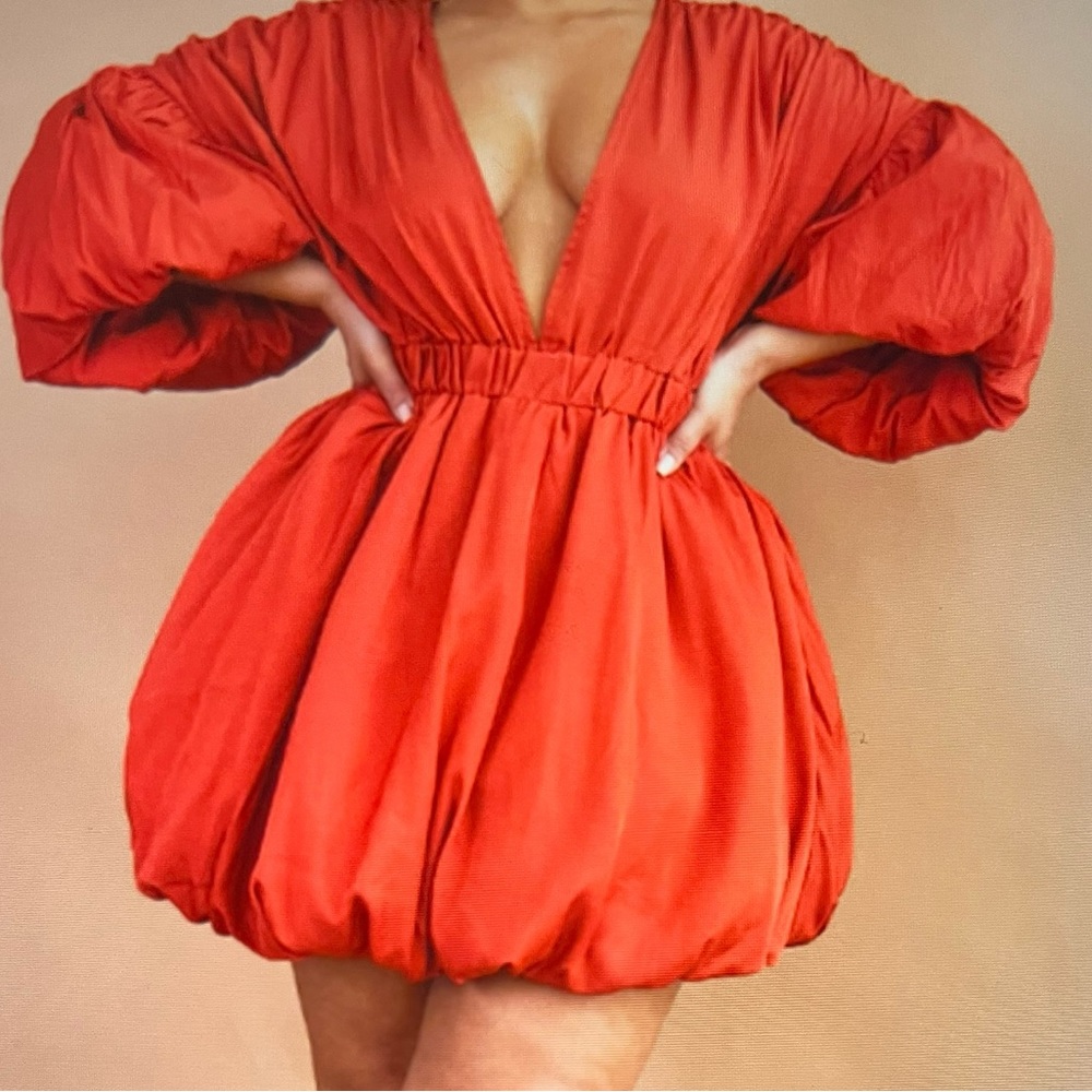 Puff Sleeve Puffball Dress
